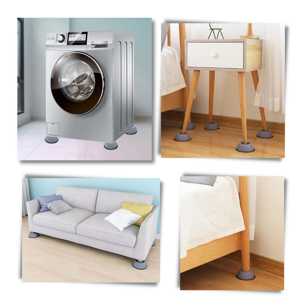 Lot de 4 patins en caoutchouc anti-vibrations