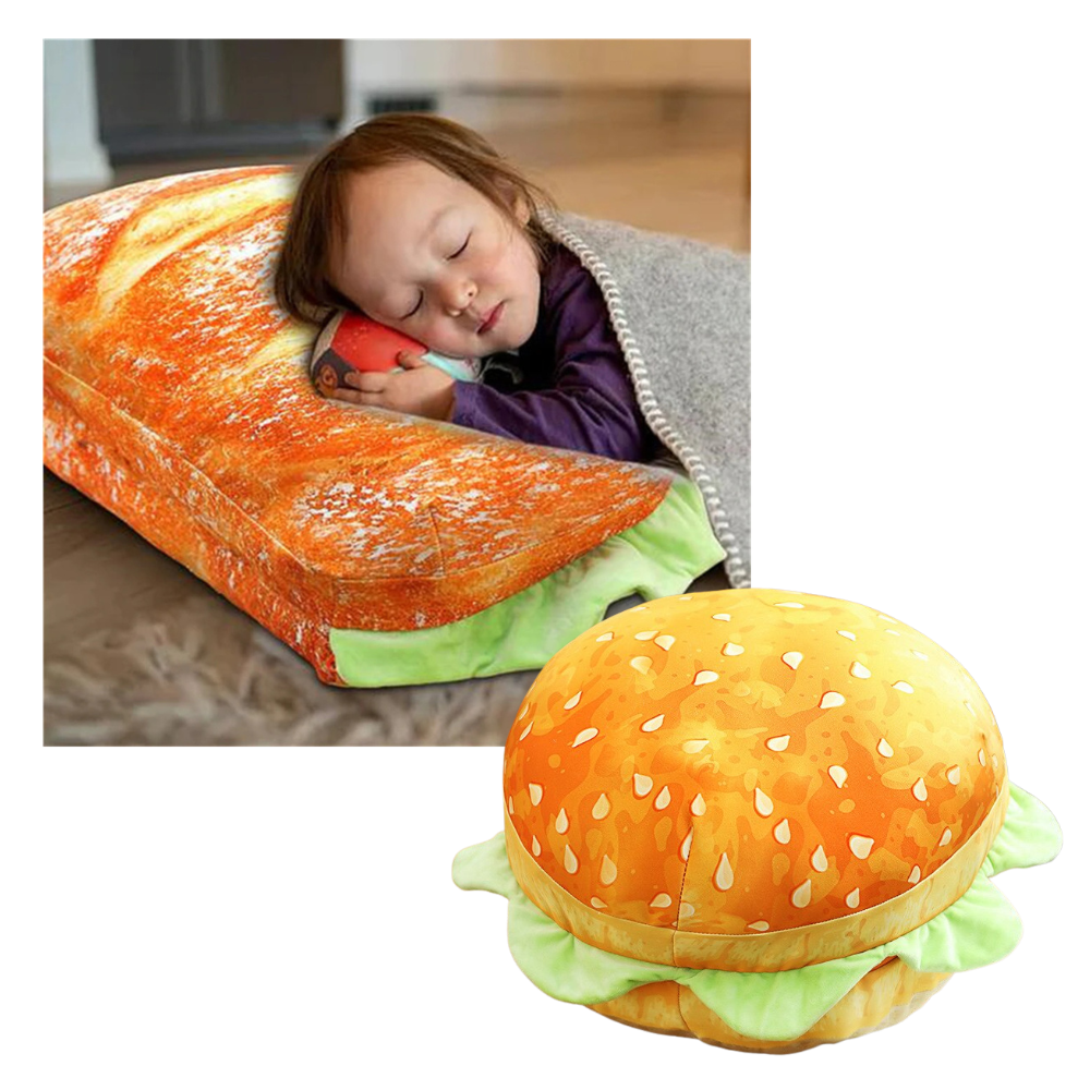 Coussin en forme de burger
