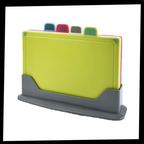 Set de 4 planches à découper avec support