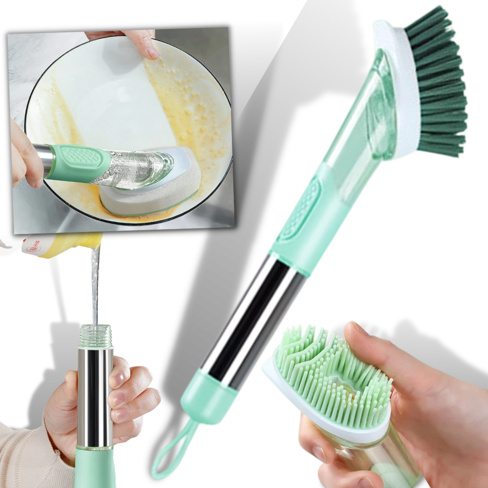 Brosse de vaisselle avec distributeur de savon