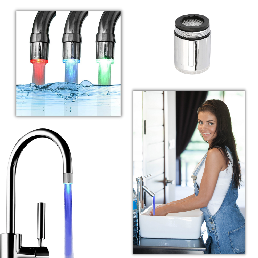 Buse de robinet avec capteur de température à couleur changeante