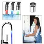 Buse de robinet avec capteur de température à couleur changeante