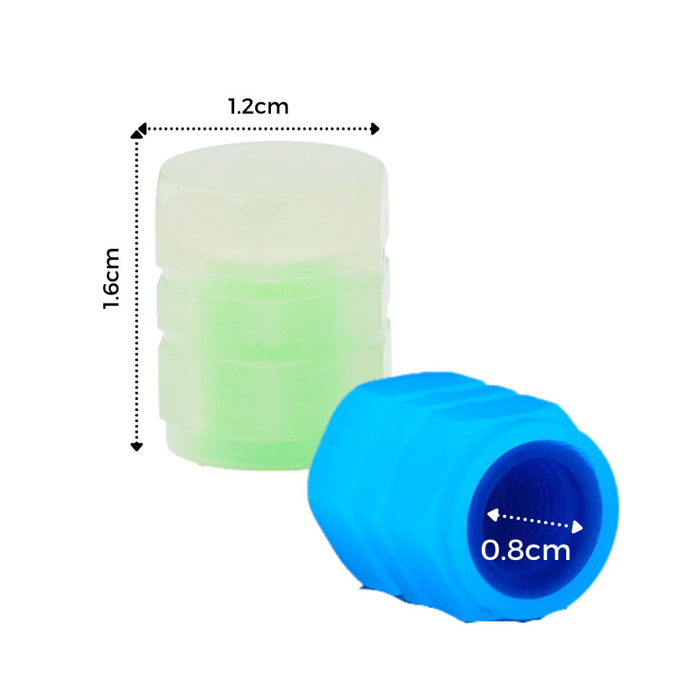 4 Bouchons de valves lumineux pour voitures