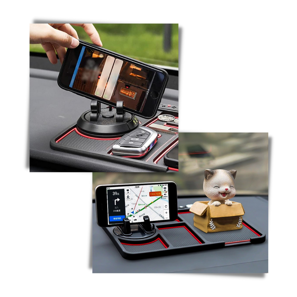 Tapis antidérapant et support de téléphone pour voiture