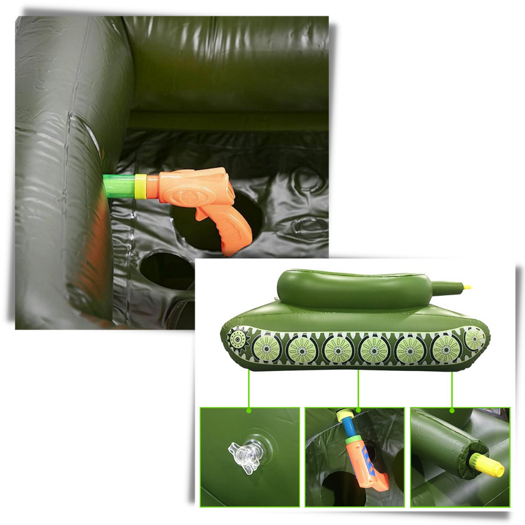 Char d'assaut gonflable pour piscine