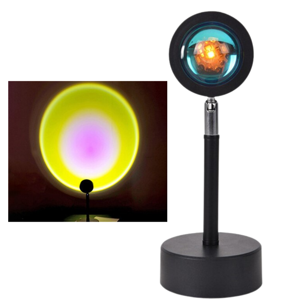 Lampe de bureau avec projecteur de lumière colorée LED