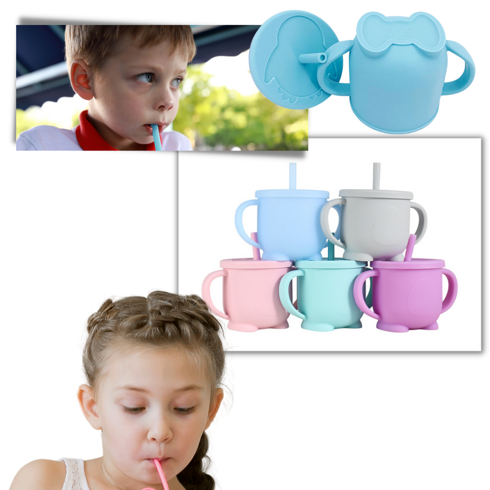 Tasse à bec en silicone pour bébés