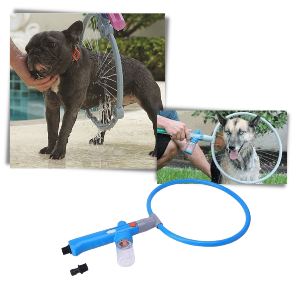 Douche à 360° pour animaux de compagnie