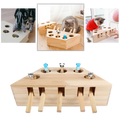 Jouet interactif en bois à 5 trous pour chat