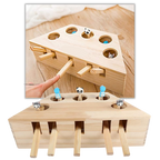 Jouet interactif en bois à 5 trous pour chat