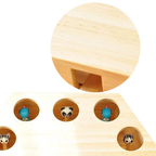 Jouet interactif en bois à 5 trous pour chat