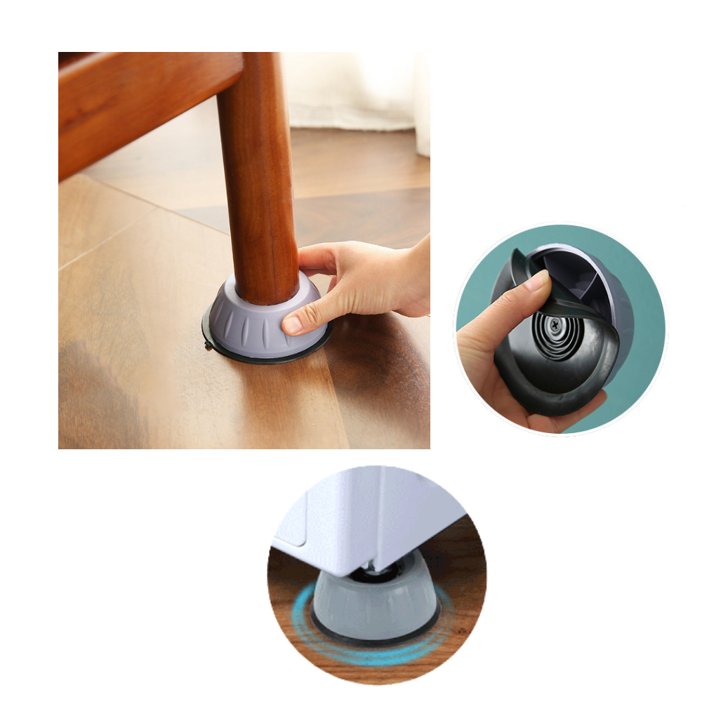 Lot de 4 patins en caoutchouc anti-vibrations