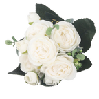 Bouquet de fleurs artificielles en soie, pivoines et roses