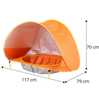 Tente de plage portative pour bébé avec mini-piscine