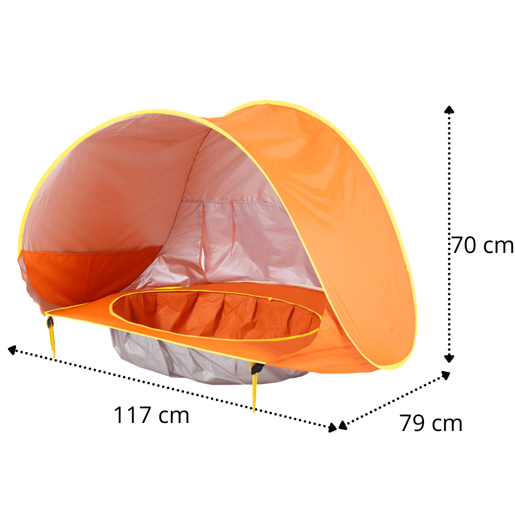 Tente de plage portative pour bébé avec mini-piscine