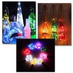 Guirlande lumineuse LED pour bouteille avec bouchon (lot de 3)