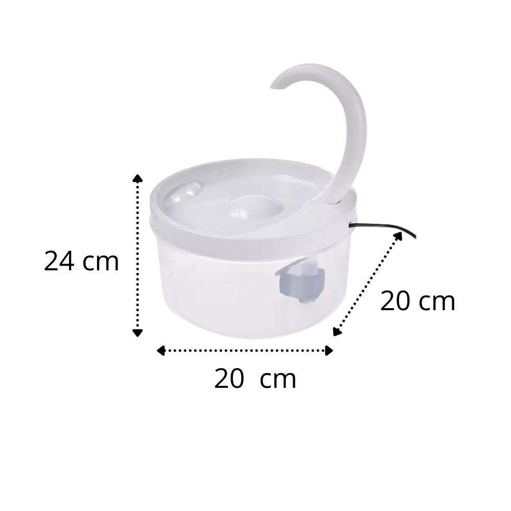 Fontaine d'eau automatique pour chat avec lumière LED