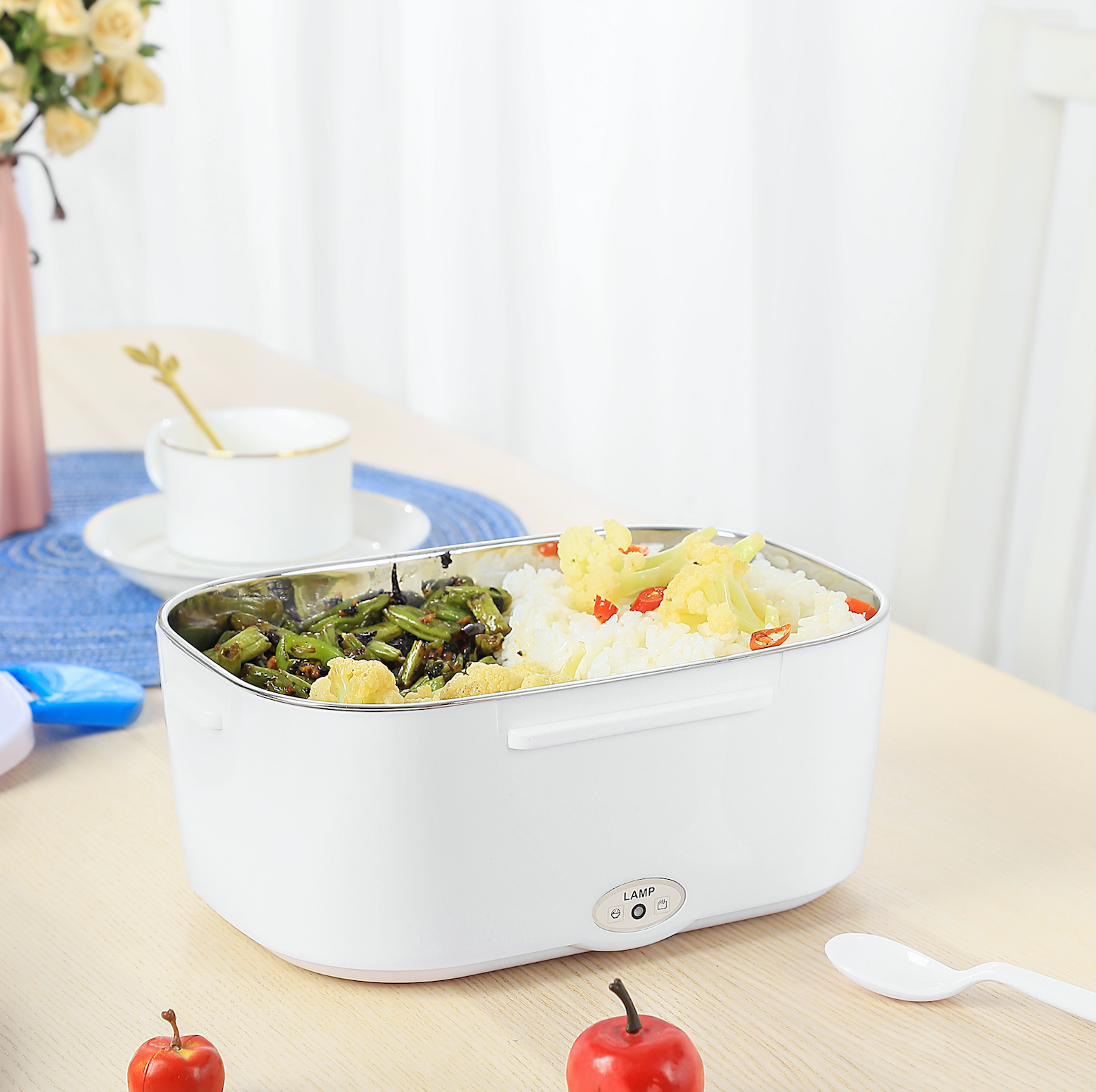 Boîte alimentaire chauffante électrique et portable