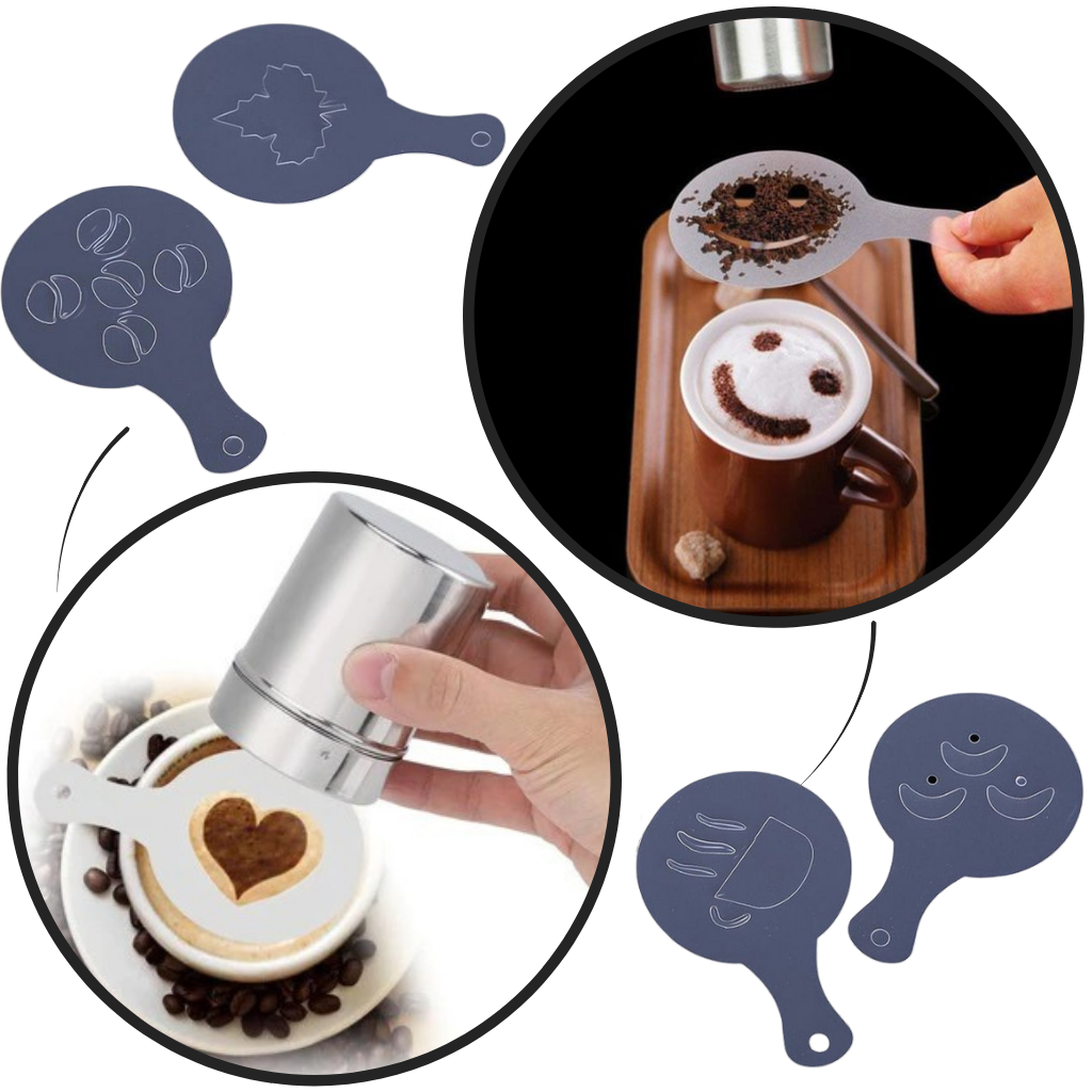 Pochoirs à café (16 pièces)