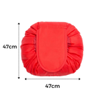 Pochette à maquillage pliable avec cordon de serrage