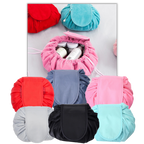 Pochette à maquillage pliable avec cordon de serrage