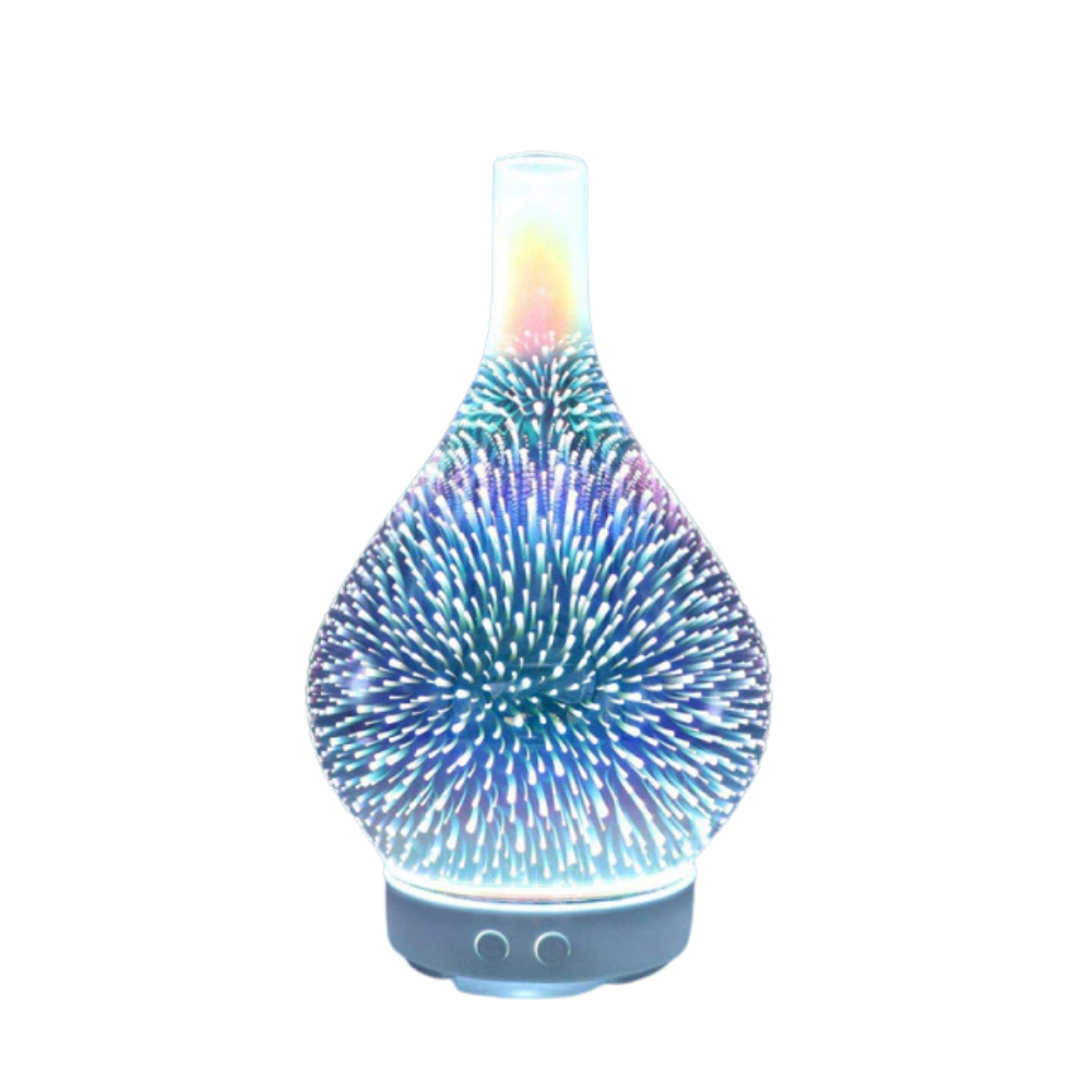 Diffuseur d'huiles essentielles en forme de vase avec le motif des feux d'artifice