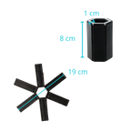 Support de récipients pliable et hexagonal