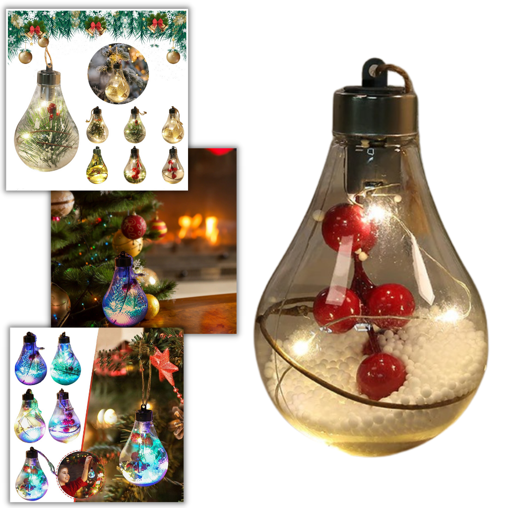 Ampoule Boule de Noël Transparente à LED