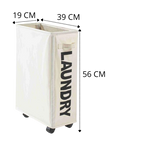 Panier à linge portable à roulettes