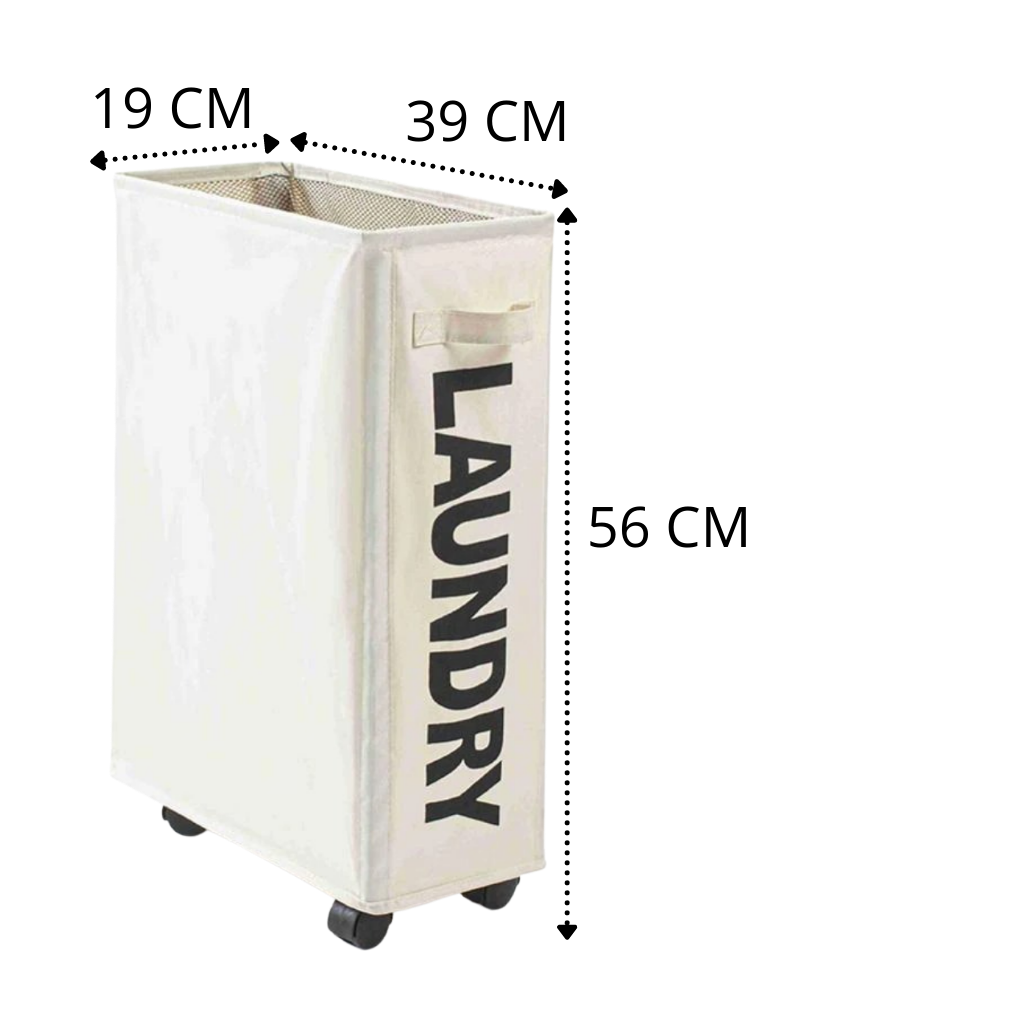 Panier à linge portable à roulettes