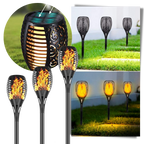 Lampe torche solaire à LED avec flamme