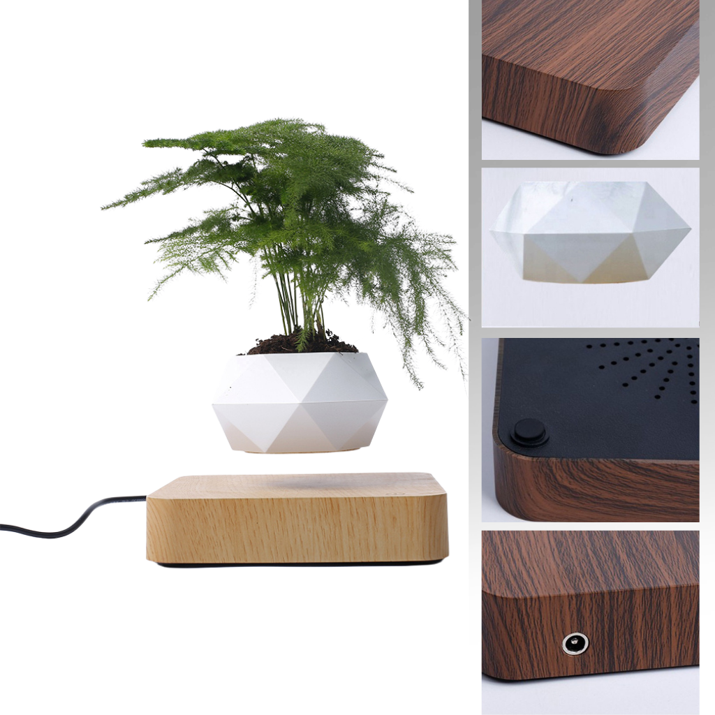 Pot à plante flottant en lévitation