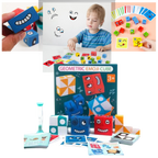 Jeu Montessori à Cubes Emoji Magiques