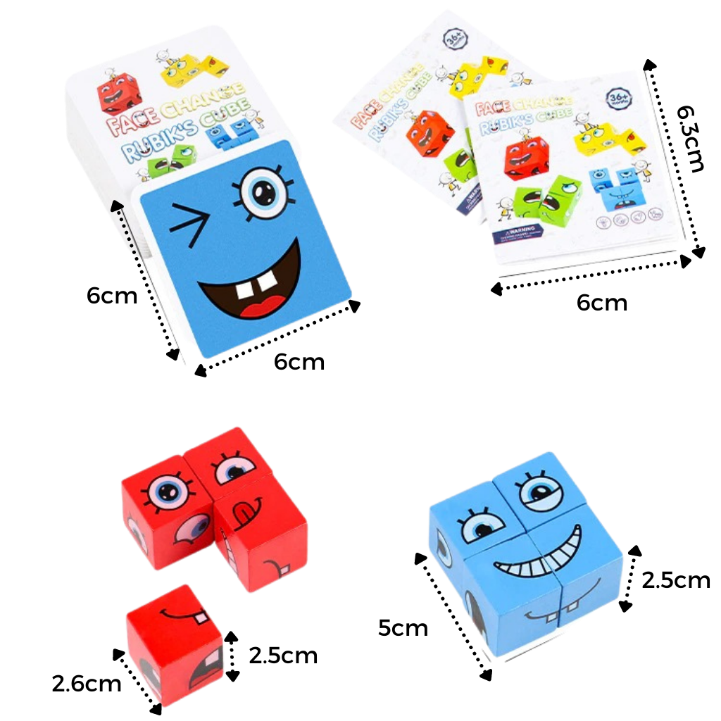Jeu Montessori à Cubes Emoji Magiques