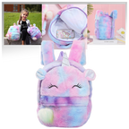 Sac à dos de Licorne en peluche pour filles