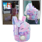 Sac à dos de Licorne en peluche pour filles