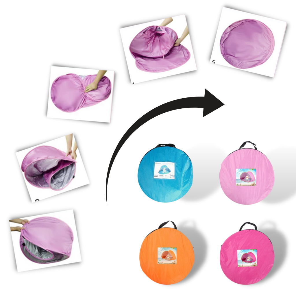 Tente de plage portative pour bébé avec mini-piscine