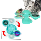 Jouet pour chat "moulin à vent rotatif" avec brosse