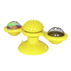 Jouet pour chat "moulin à vent rotatif" avec brosse