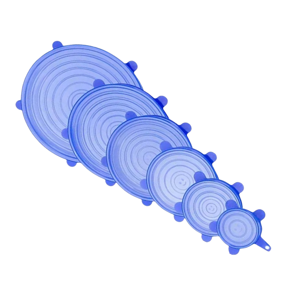 6 couvercles extensibles en silicone