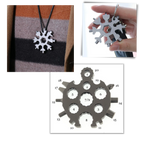 Outil Flocon de neige multifonctionnel 18-en-1 en acier inoxydable