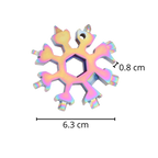 Outil Flocon de neige multifonctionnel 18-en-1 en acier inoxydable
