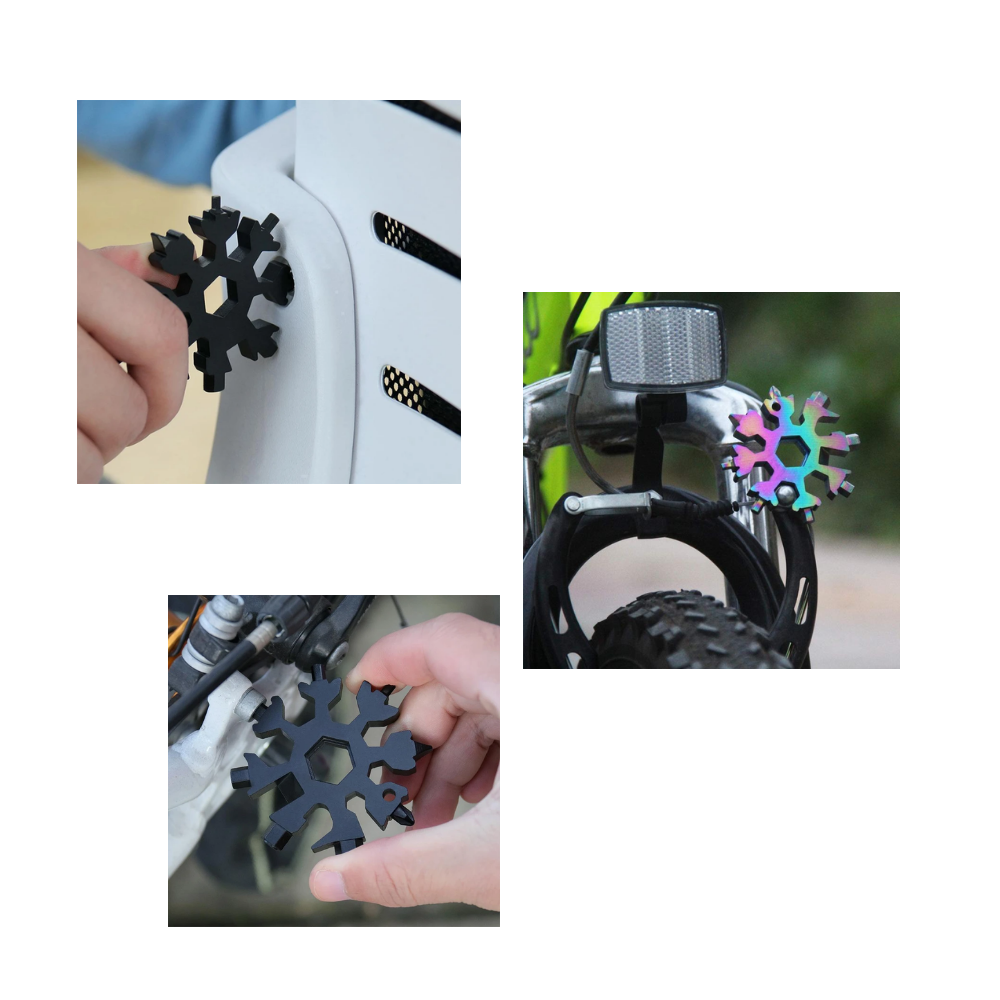 Outil Flocon de neige multifonctionnel 18-en-1 en acier inoxydable