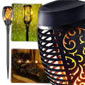 Lampe torche solaire à LED avec flamme