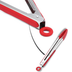 Pince de barbecue en acier inoxydable avec poignée en silicone