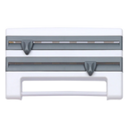 Support mural 4-en-1 pour film étirable et papier essuie-tout