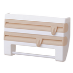 Support mural 4-en-1 pour film étirable et papier essuie-tout