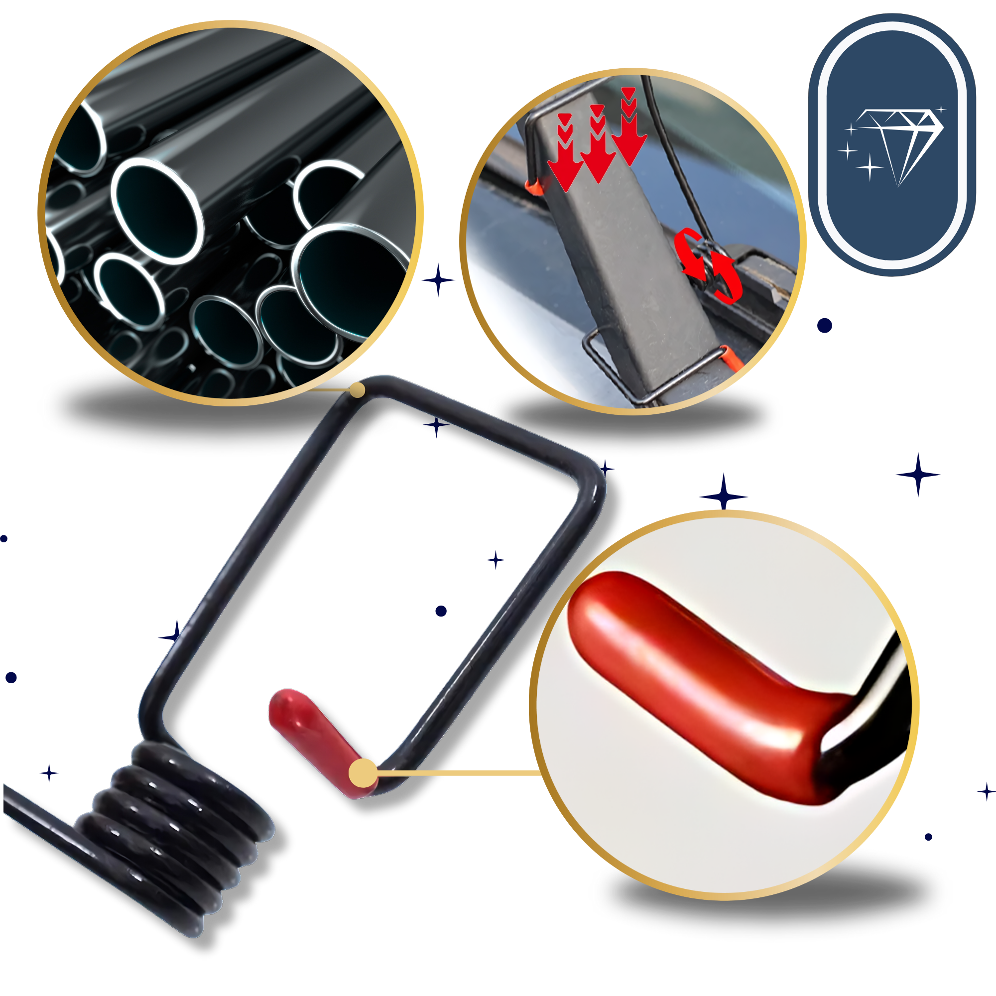 Bras d'essuie-glace de voiture à visibilité par tout temps