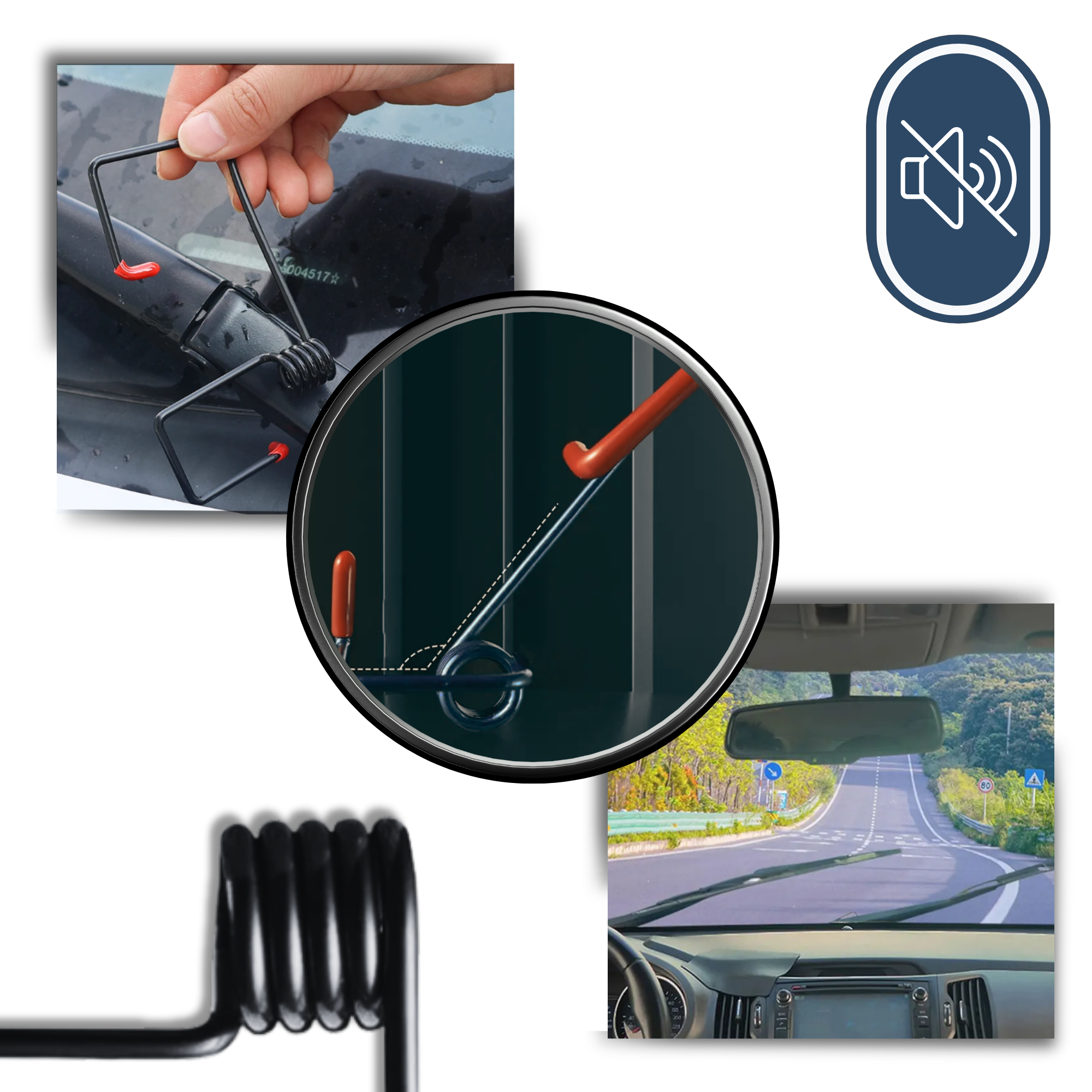 Bras d'essuie-glace de voiture à visibilité par tout temps