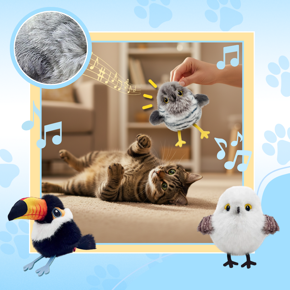 Jouet interactif oiseau pour chat